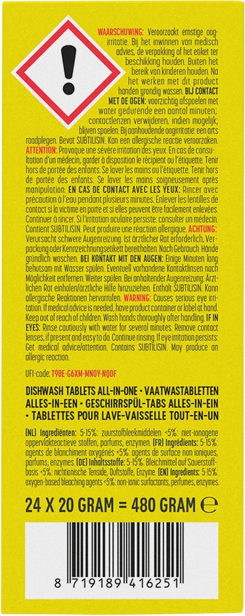 Marcel's Green Soap Vaatwastabletten Grapefruit & Limoen - 25 Stuks - Afbeelding 4