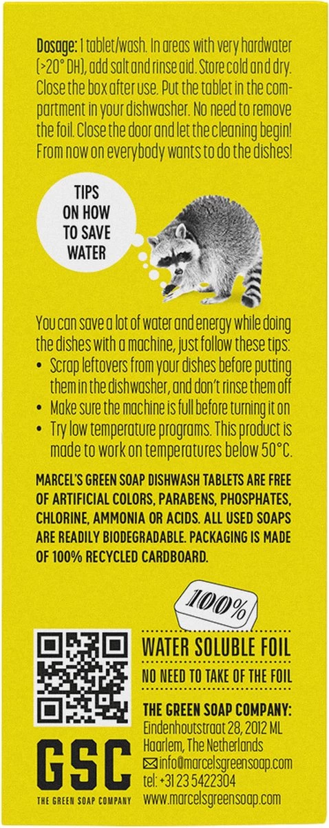 Marcel's Green Soap Vaatwastabletten Grapefruit & Limoen - 25 Stuks - Afbeelding 5