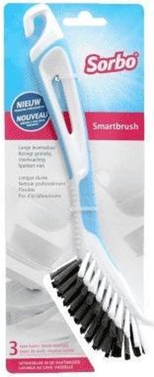 Set Van 2 Sorbo Smartbrush Afwasborstels Blauw/wit - Afwassen Afwasborstel - Huishoudelijke Keukenaccessoires - Afbeelding 3