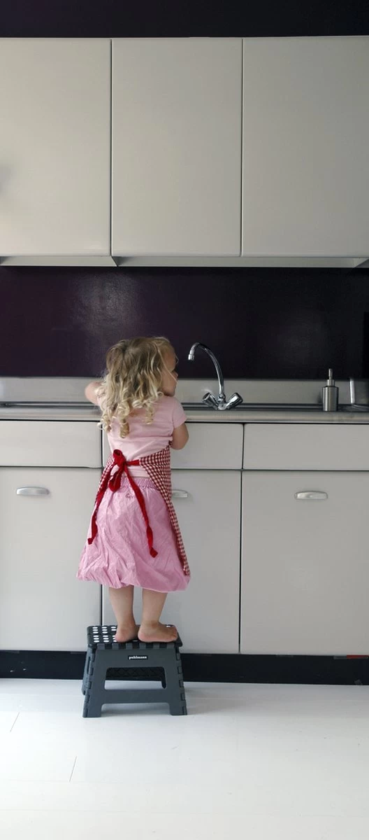 PUHLMANN - Inklapbare Kruk, JAMES, Plastic, Grijs, 22 Cm Hoog, Max 100 Kilo - Afbeelding 2