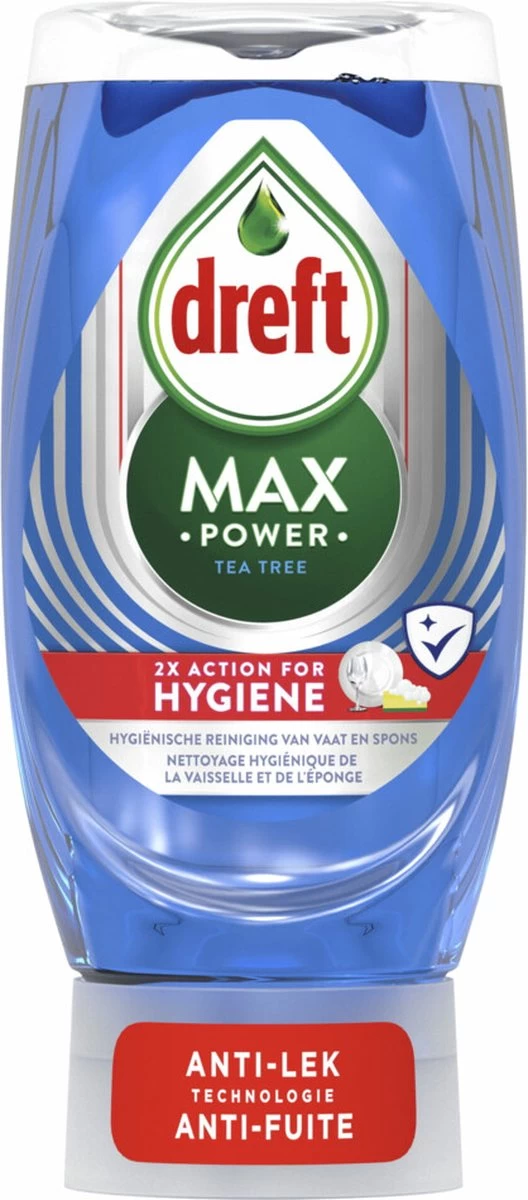 8x Dreft Max Power Afwasmiddel Extra Hygiëne 370 Ml - Afbeelding 5