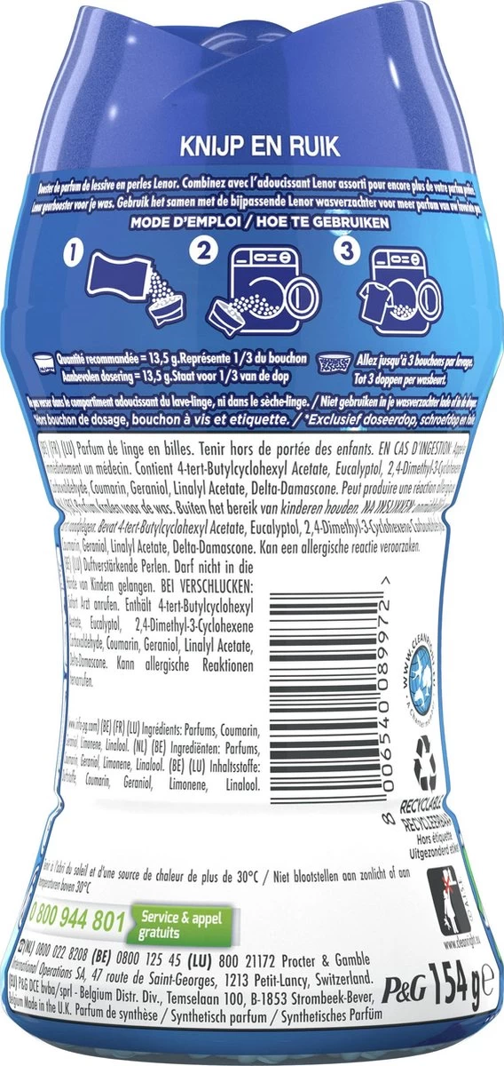 Lenor Geurbooster Zeebries - Geurparels - 6x11 Wasbeurten - Voordeelverpakking - Afbeelding 7