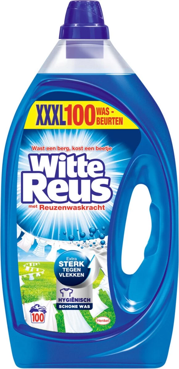 Witte Reus Gel Wasmiddel- Kwartaalverpakking - 100 Wasbeurten - Afbeelding 4