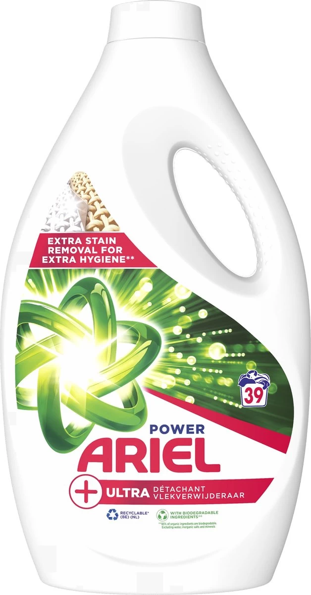 Ariel Vloeibaar Wasmiddel - +Ultra Détachant - Voordeelverpakking 5 X 39 Wasbeurten - Afbeelding 6