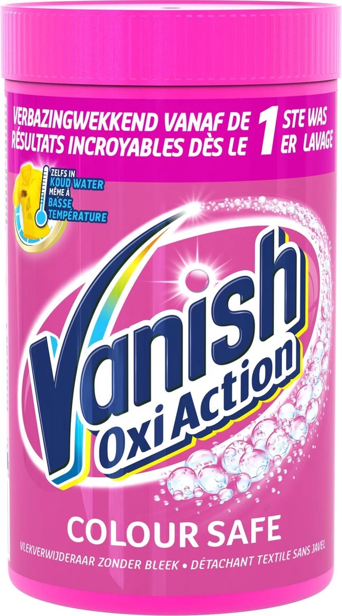 Vanish Oxi Action Colour Safe Base Poeder - Voor Witte En Gekleurde Was - 1,5kg X3 - Afbeelding 2