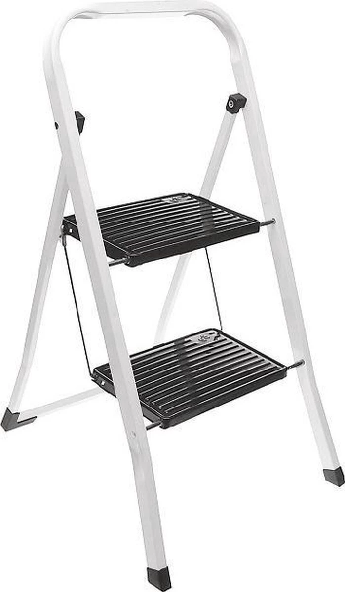 Excellent Houseware Inklapbare Keukentrap - 2 Treden - Tot 150kg - Metaal