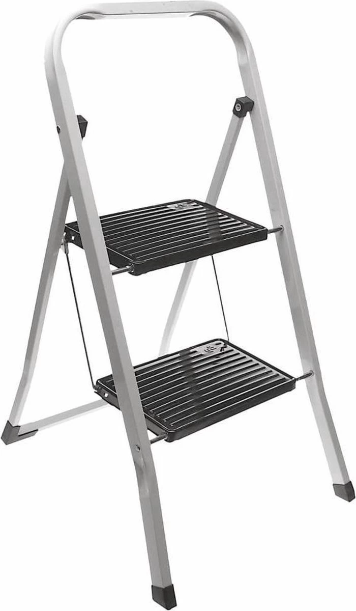 Excellent Houseware Inklapbare Keukentrap - 2 Treden - Tot 150kg - Metaal - Afbeelding 4
