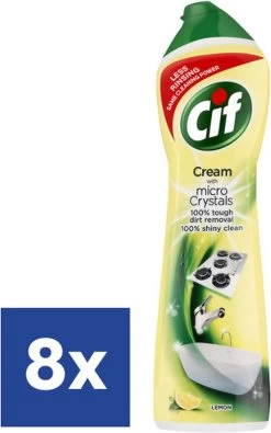 Cif Schuurmiddel Cream Citroen - 8 X 500 Ml