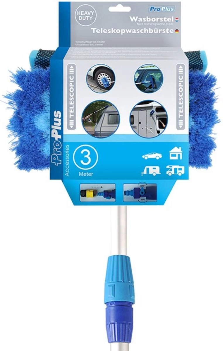 PROPLUS Pro Plus Wasborstel - Heavy Duty - Telescopische Steel - Uitschuifbaar Tot 3 Meter - Afbeelding 10