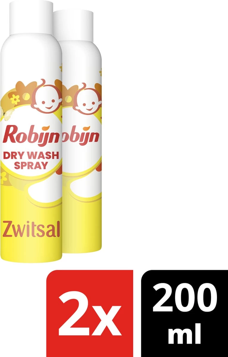 Robijn Dry Wash Spray Zwitsal - 2 X 200ml - Voordeelverpakking - Afbeelding 3