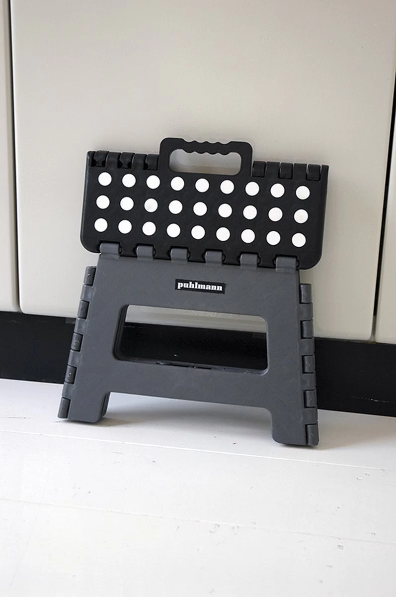 PUHLMANN - Inklapbare Kruk, JAMES, Plastic, Grijs, 22 Cm Hoog, Max 100 Kilo - Afbeelding 7