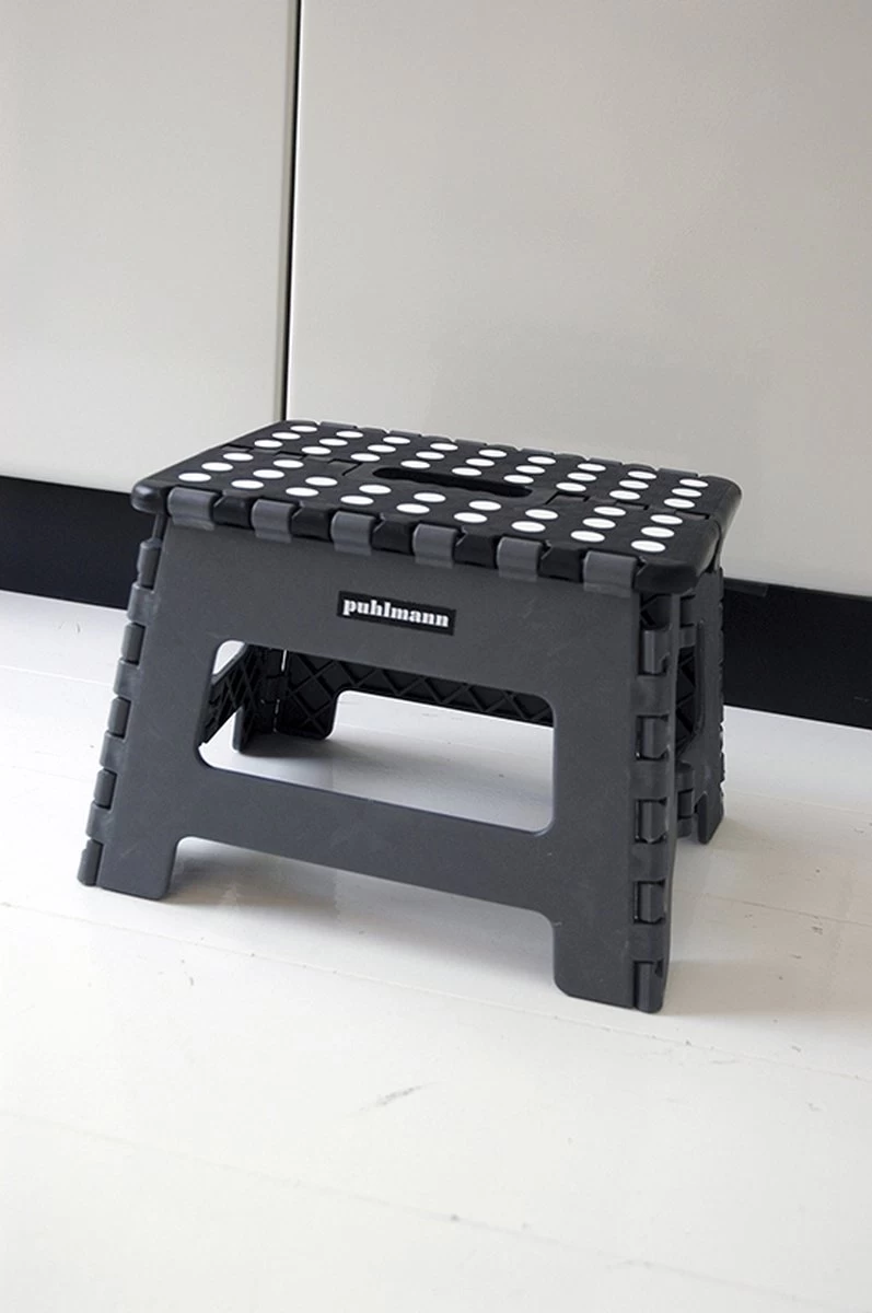 PUHLMANN - Inklapbare Kruk, JAMES, Plastic, Grijs, 22 Cm Hoog, Max 100 Kilo - Afbeelding 6