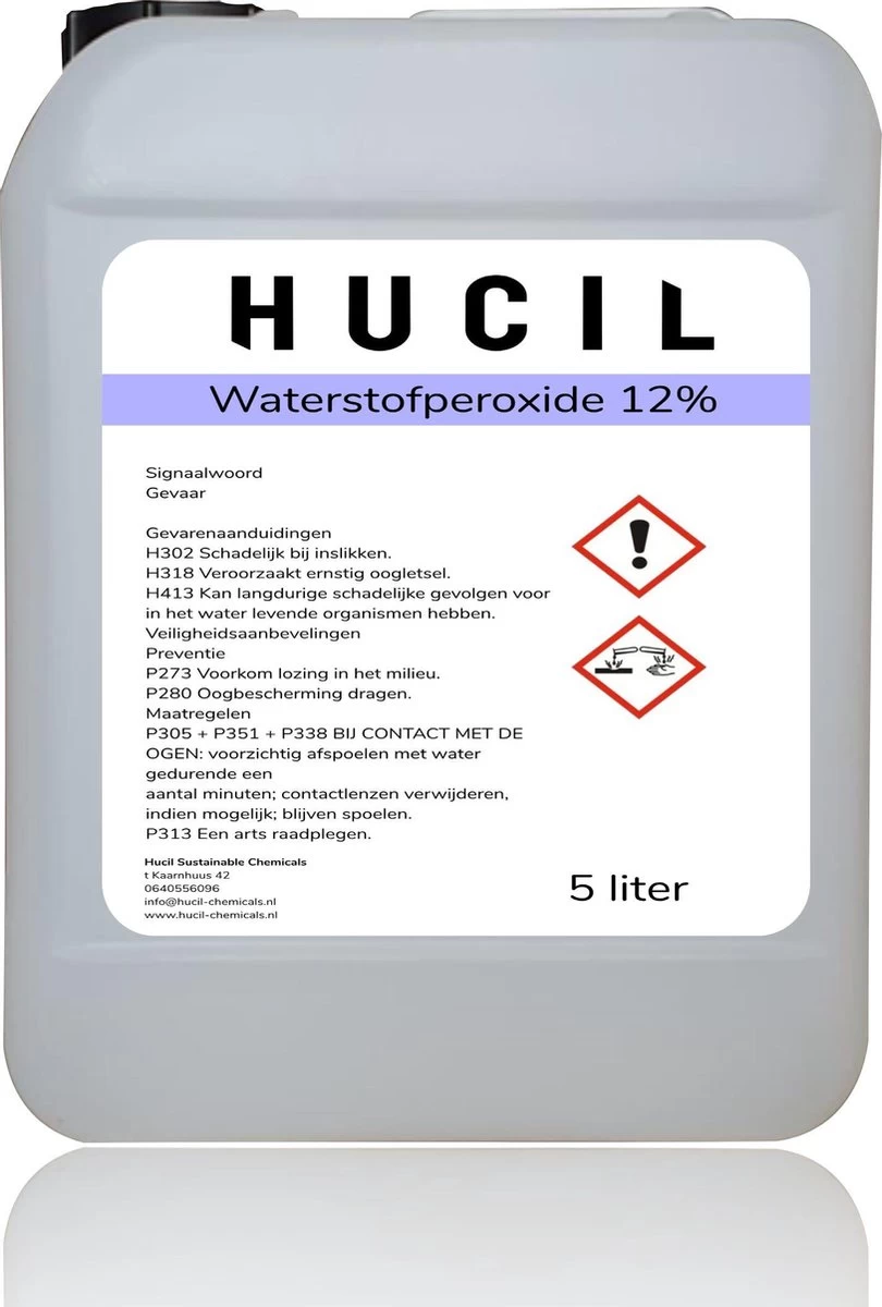 Waterstofperoxide 12% - Hydrogen Peroxide - 5 Liter