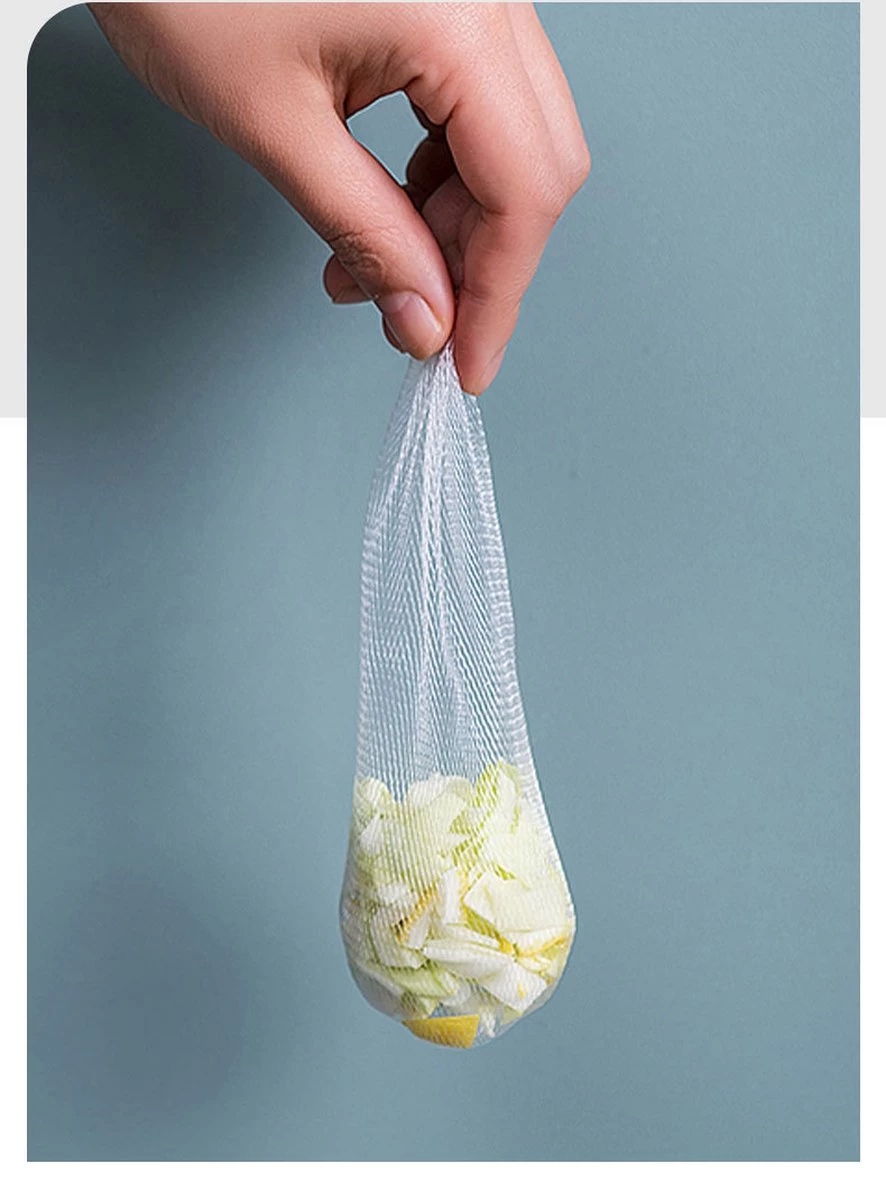 Merkloos Gootsteen Organizer - Gootsteen Afval Netje - Gootsteenontstopper -Gootsteen Zeef Netto- Sink Filter Rack Anti-Blokkeren Wegwerp-Fijne Mesh Filter Aanrecht Zeef Mesh Tas Voor Keuken- Spoelbak - Incl. 50 Netjes - Afbeelding 8