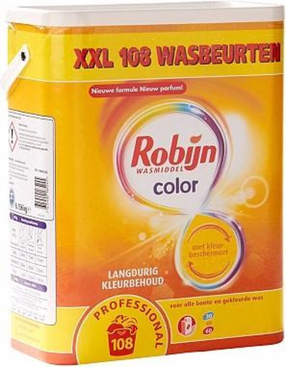 Robijn Professional - Color Wasmiddel - 108 Wasbeurten (6,15 Kg) - Afbeelding 3