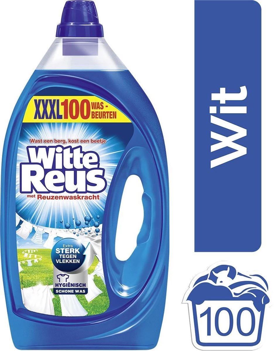 Witte Reus Gel Wasmiddel- Kwartaalverpakking - 100 Wasbeurten - Afbeelding 3