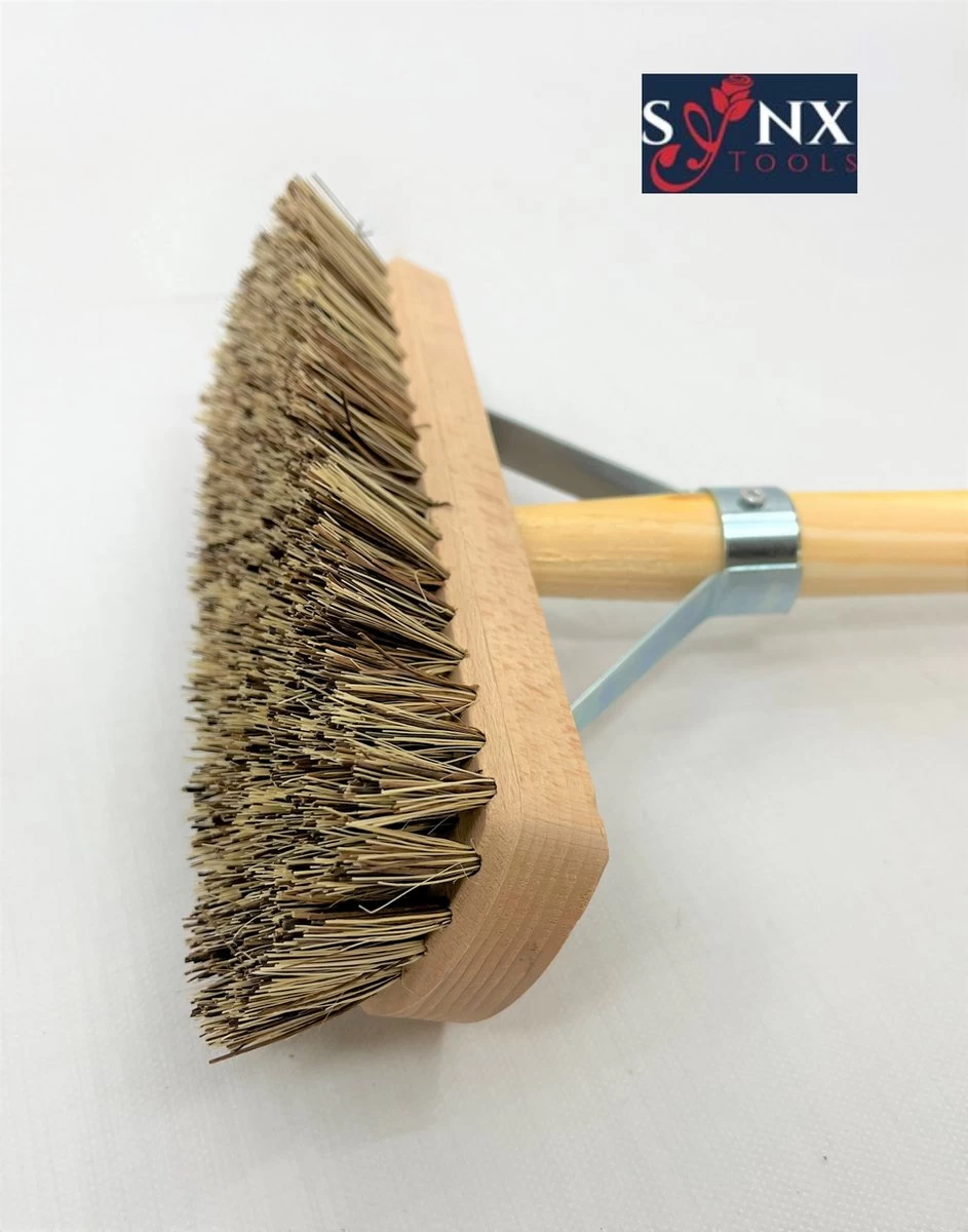 Synx Tools Luiwagen Union 22cm - Tegel Bezem Schrobber- Bezemsteel - Schoonmaakbezem - Schrobborstels - Bezems Met Steel 150 Cm - Afbeelding 5